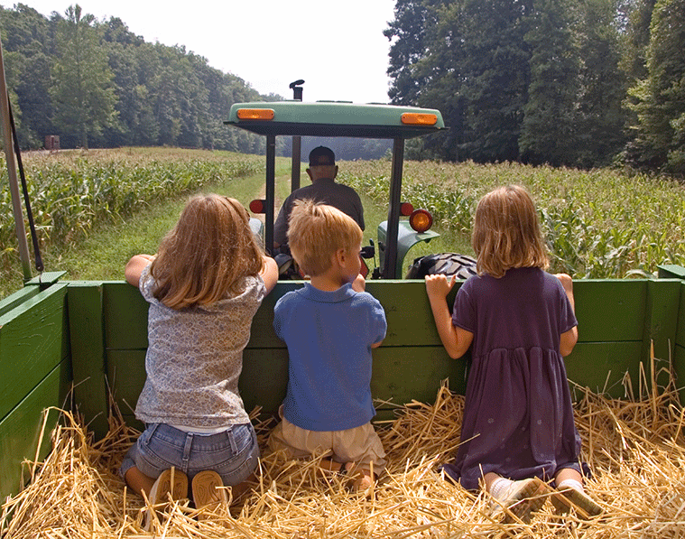 Farmer with Children